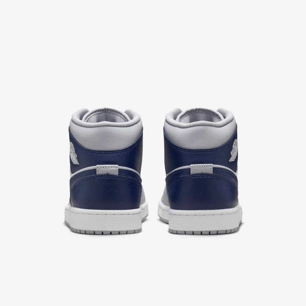 Tênis Retro 1 Mid Wolf Grey Midnight Navy