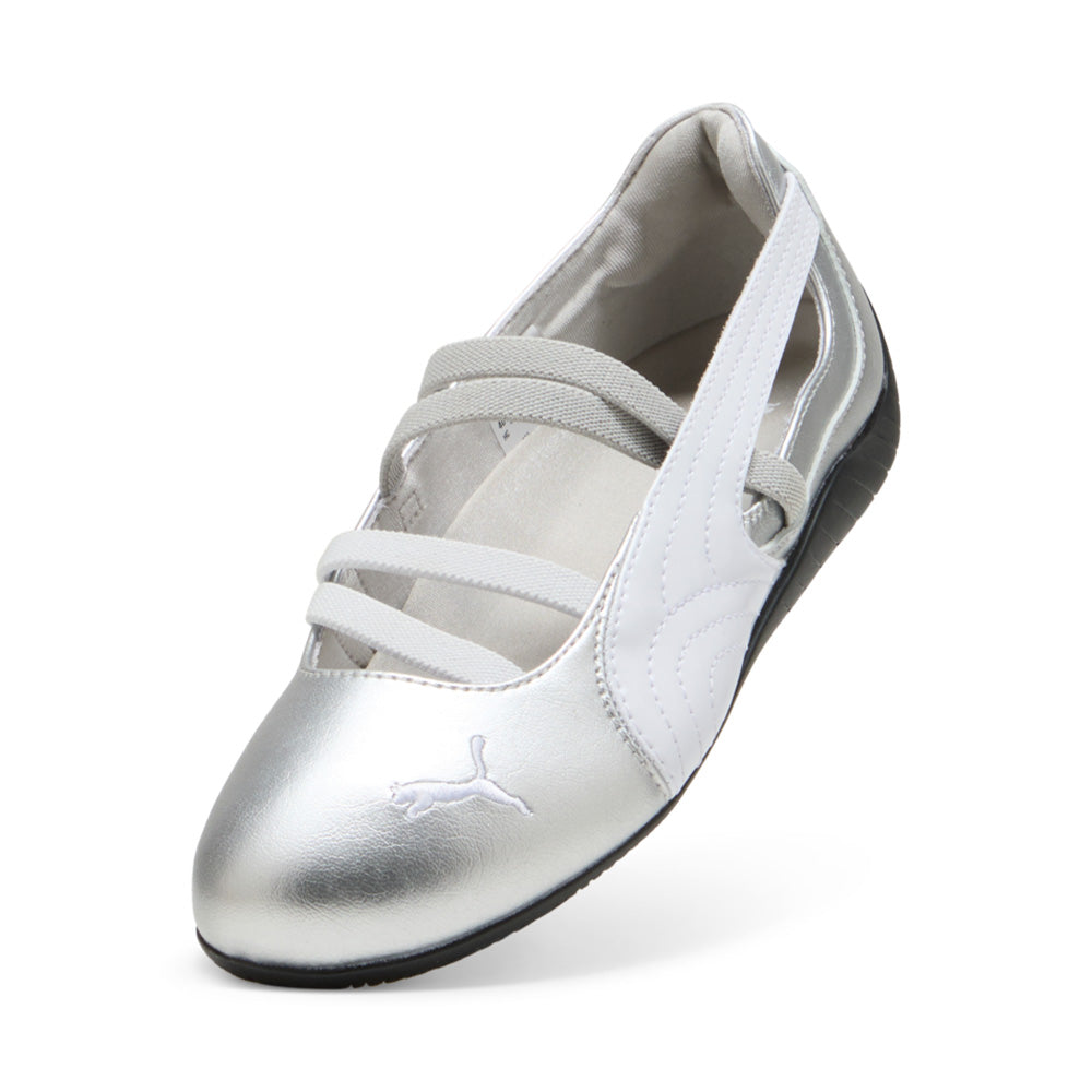 Women's Metallic Race Low Ballet - Silver