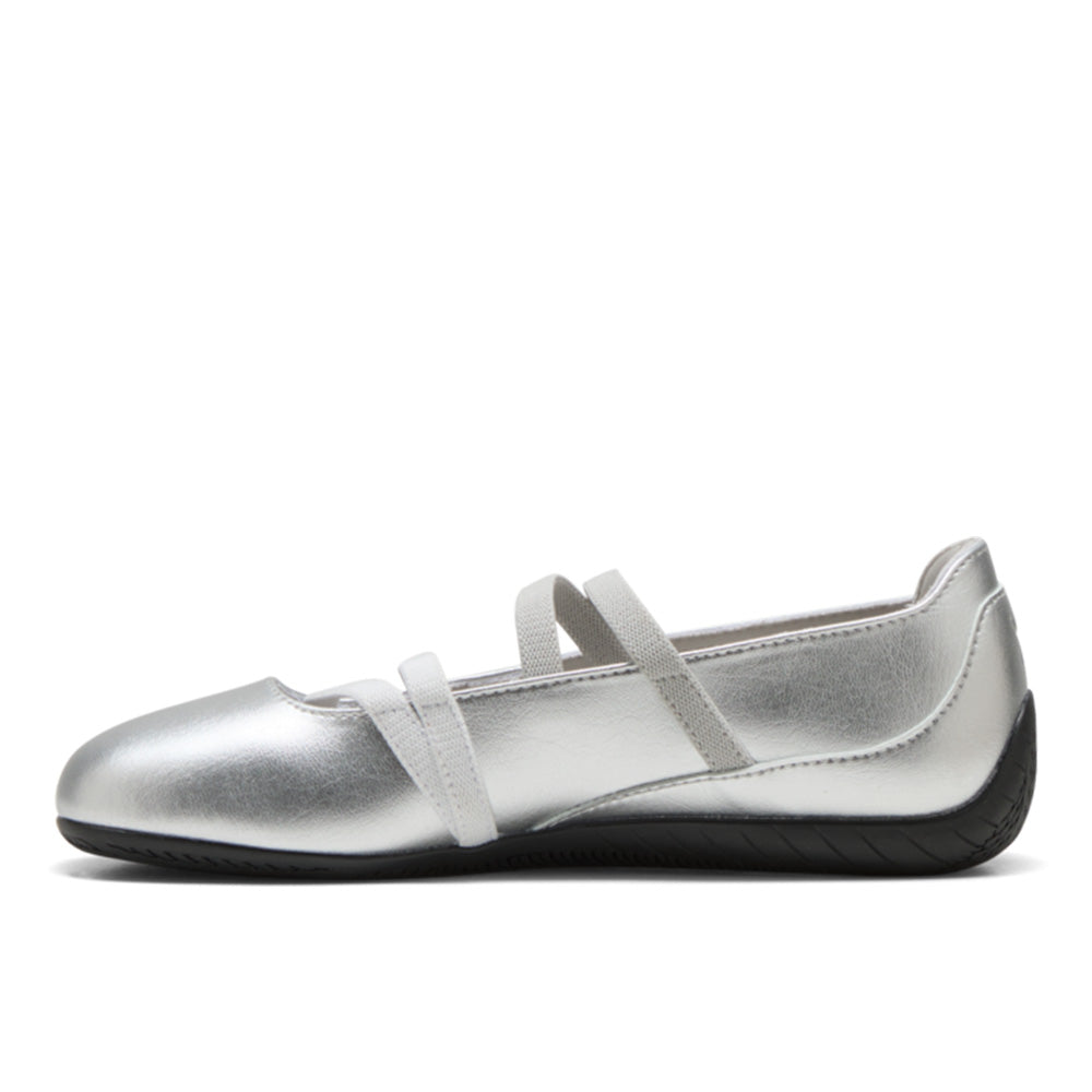 Women's Metallic Race Low Ballet - Silver