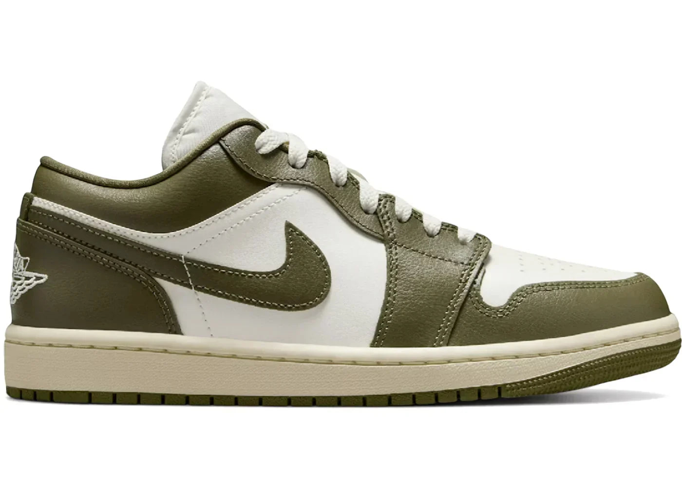 Retro 1 Low Sail Coconut Milk Medium Olive