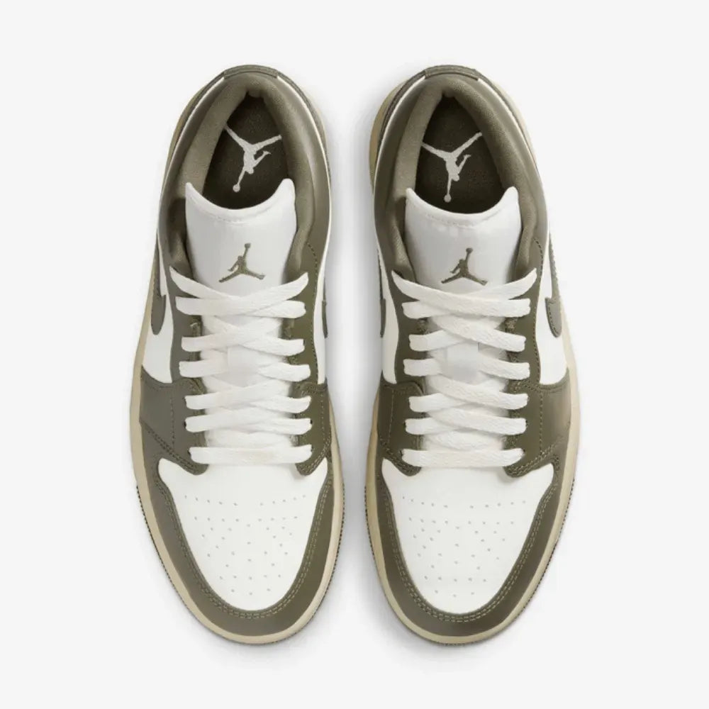 Retro 1 Low Sail Coconut Milk Medium Olive
