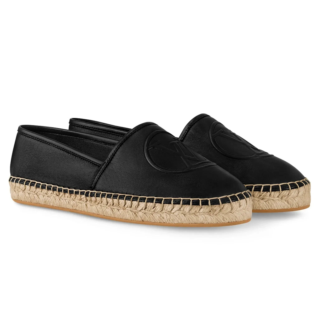 Starboard Leather Black Espadrilles
