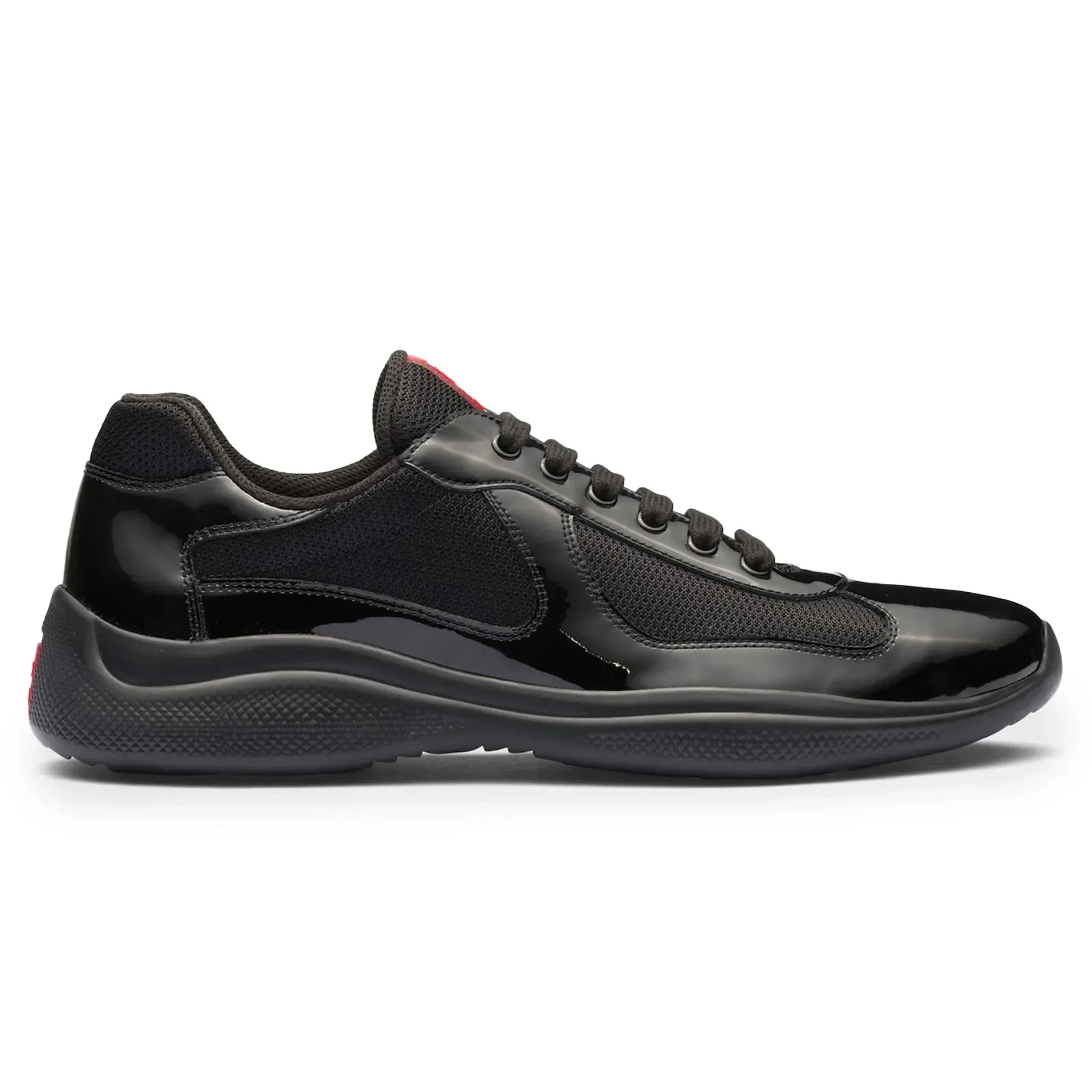 Americas Cup Patent Leather And Technical Fabric Black Sneakers