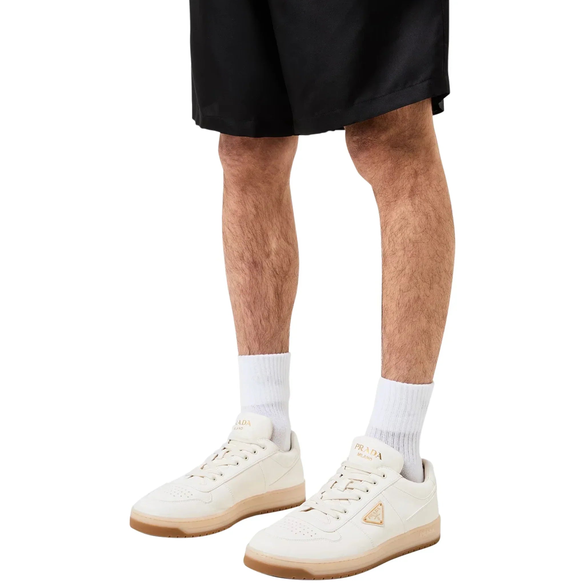 Downtown Leather Low Top White Beige Sneaker