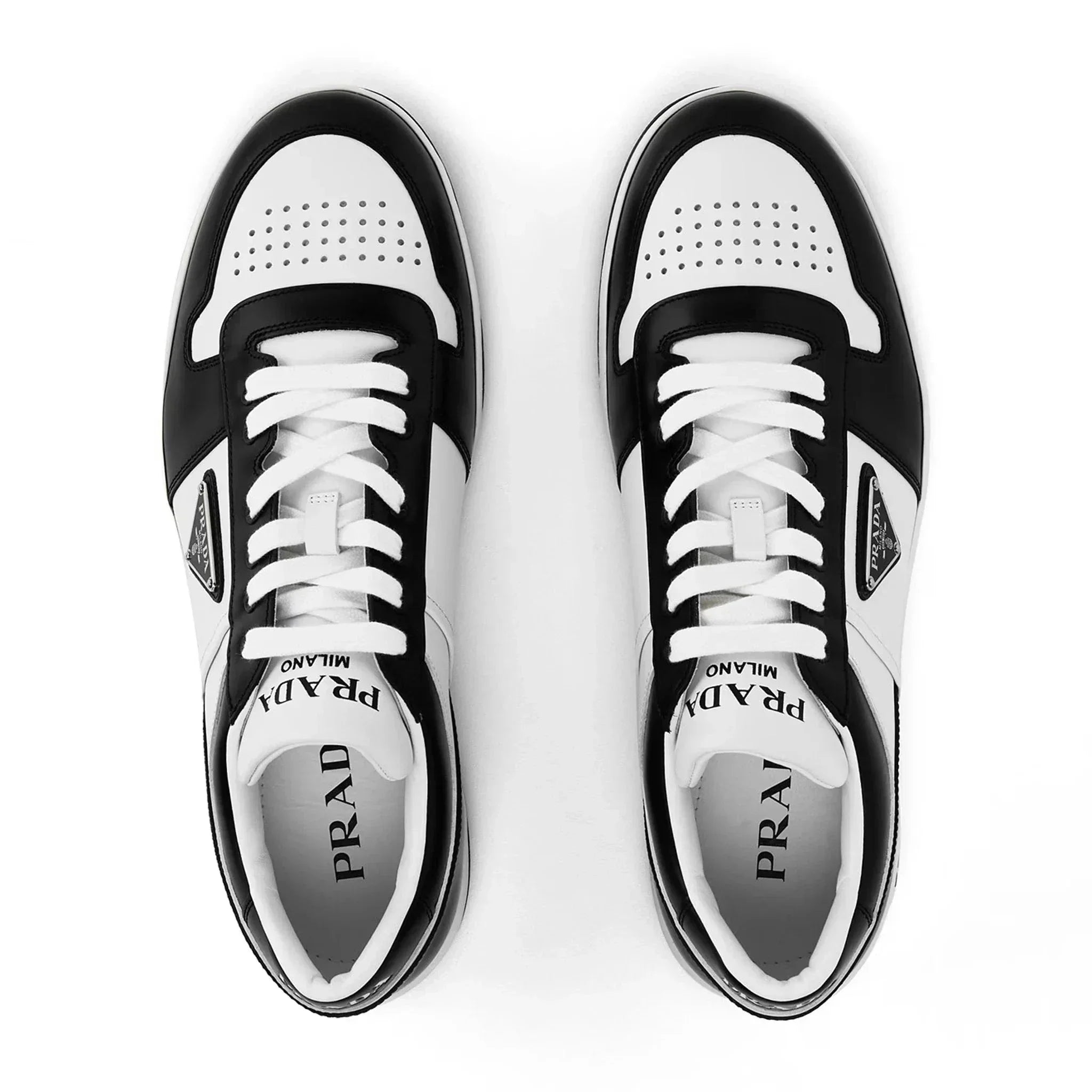 Downtown Leather Low Top White Black Sneaker